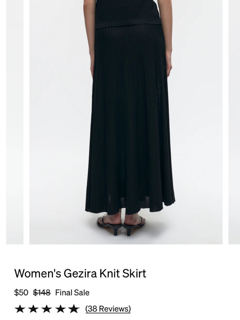 KOTN Olive Maxi Pleated Skirt - Picture 8 of 8